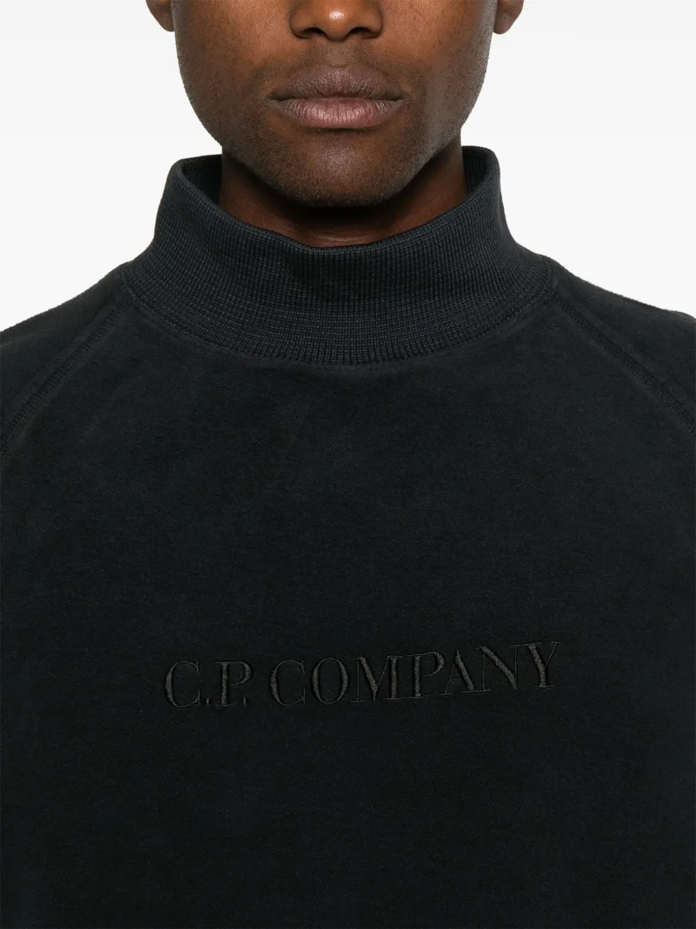 C.P. Company Sweater met geborduurd logo Blauw