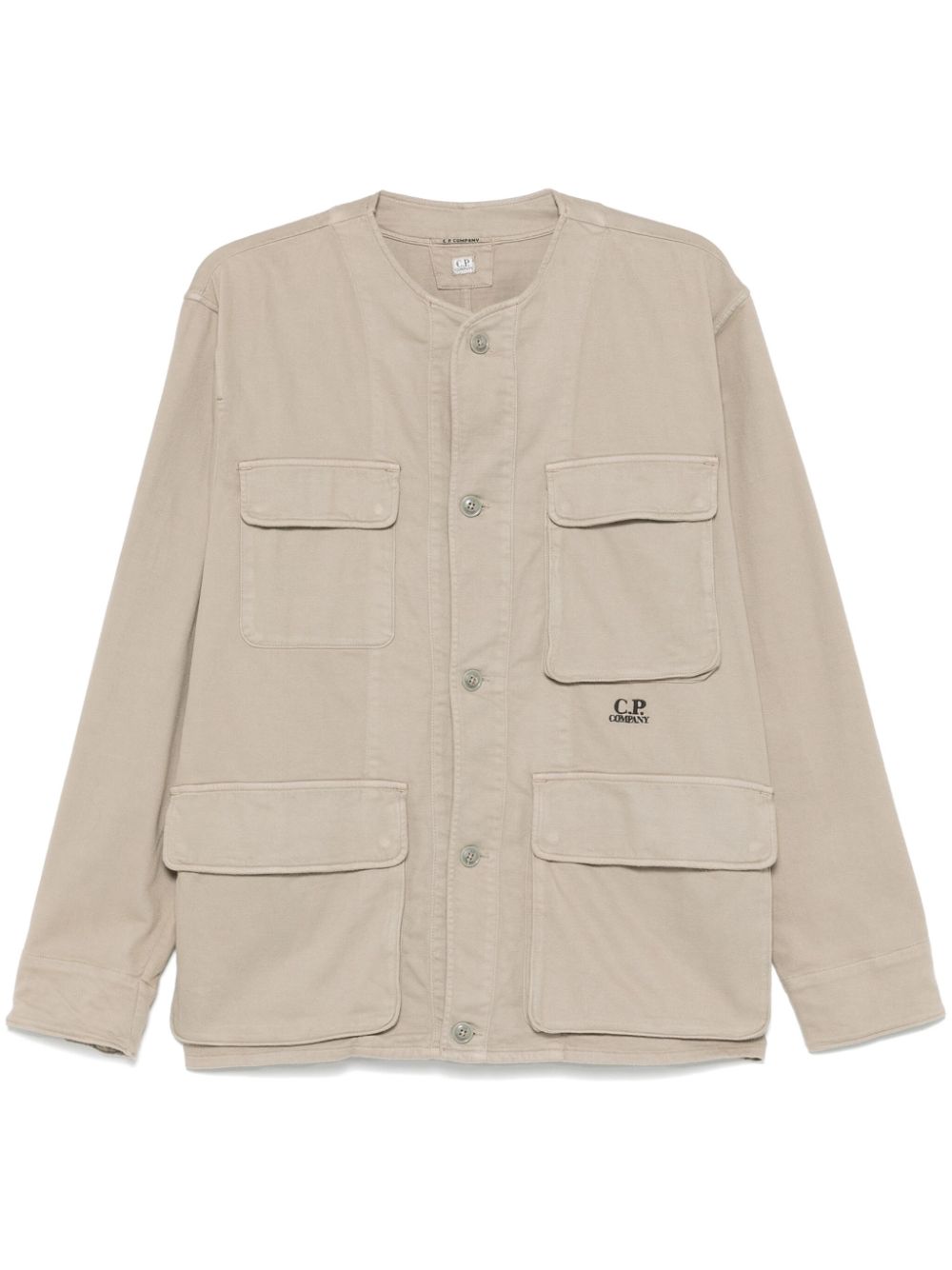 C.P. Company Armored-stretch buttoned overshirt - Neutrals