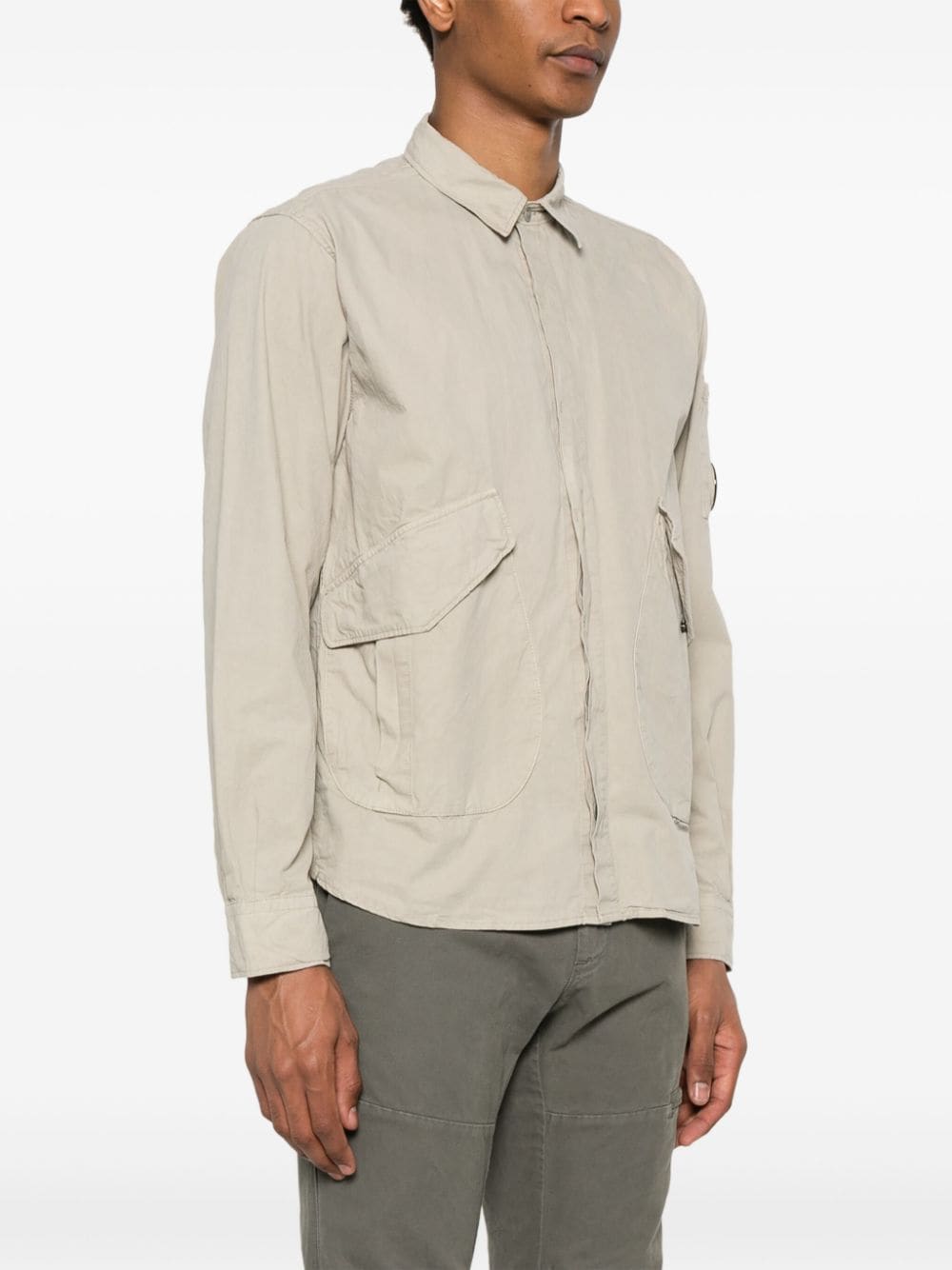 Shop C.p. Company Diamond Peach Overshirt In Neutrals