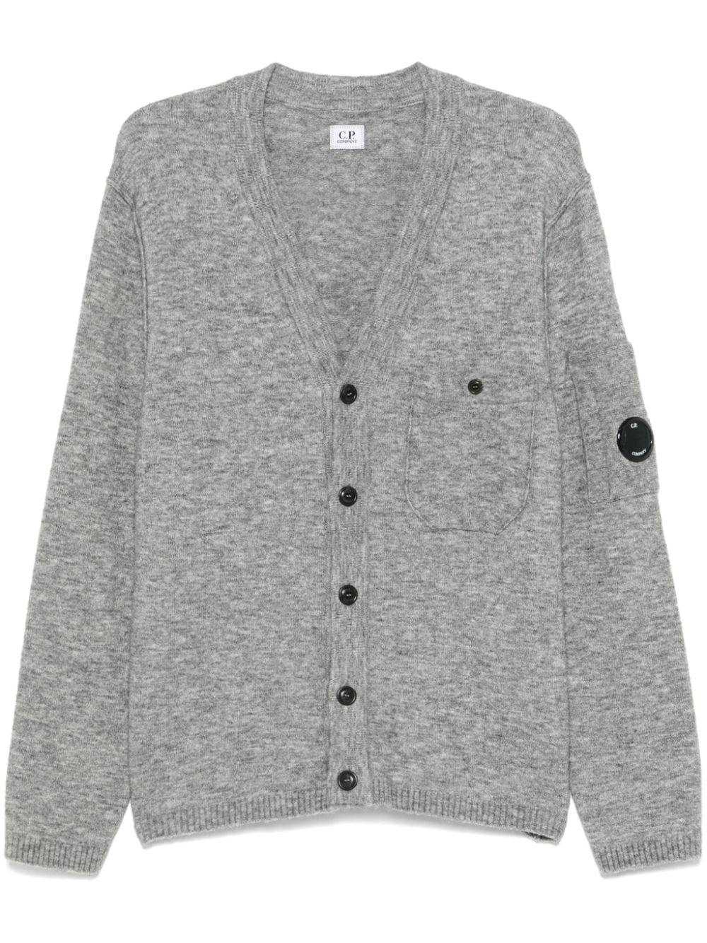 C.p. Company Buttoned Cardigan In Gray