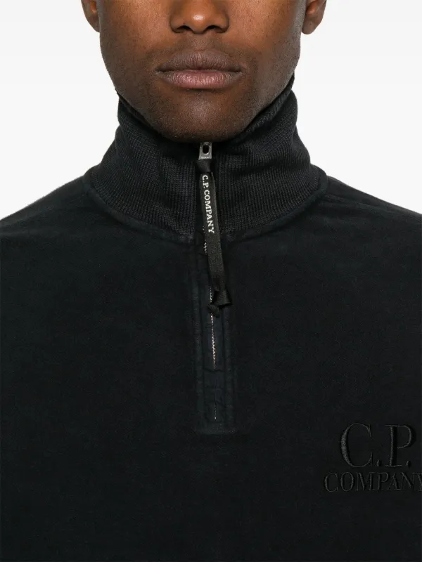 C.P. COMPANY ネイビー スウェット C.P. Company フリース スウェットシャツ | ブルー | FARFETCH JP