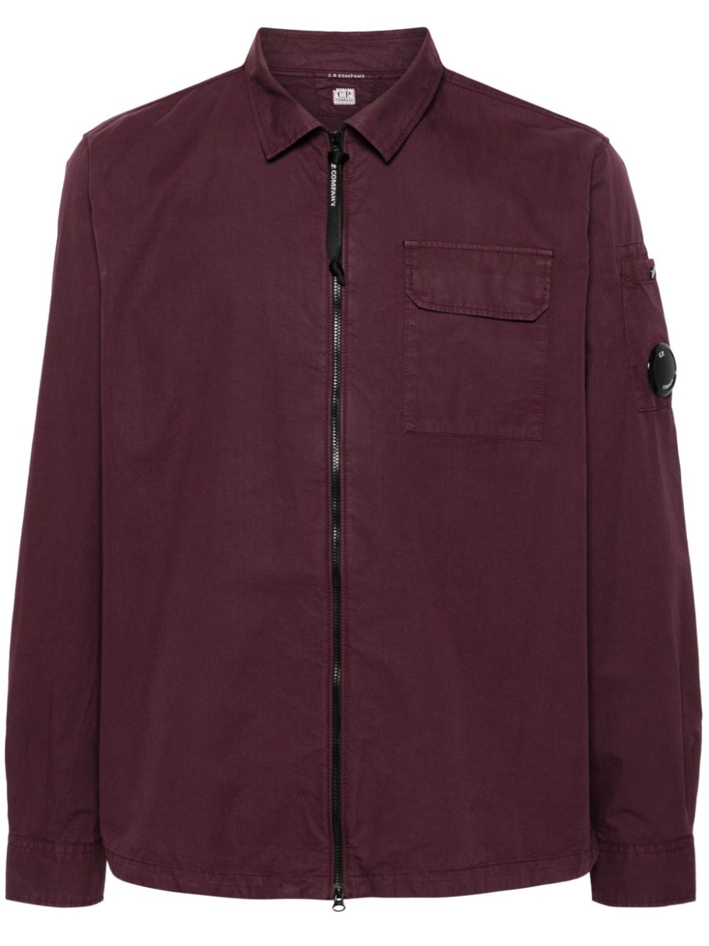 C.P. Company zip-up gabardine overshirt - Purple