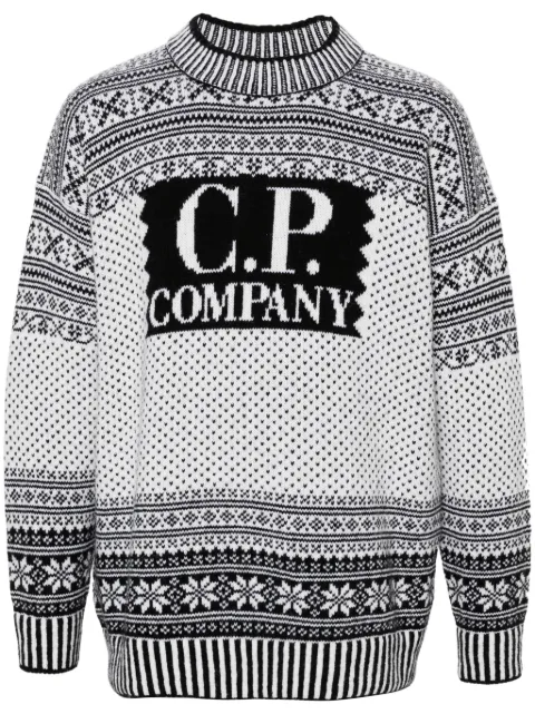 C.P. Company logo-intarsia sweater