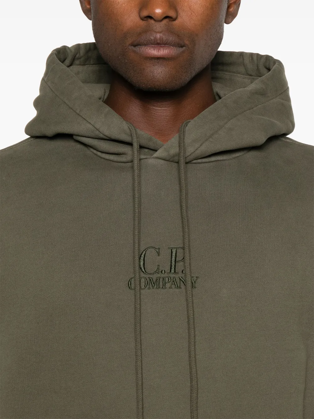 C.P. Company Hoodie met geborduurd logo Groen