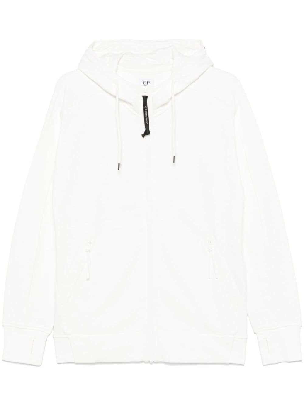 Shop C.p. Company Goggles-detail Hoodie In White