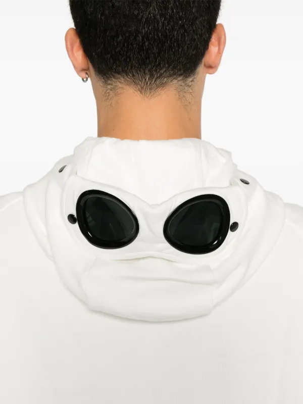 C.P. Company Goggles-detail zip-up Hoodie | White | FARFETCH
