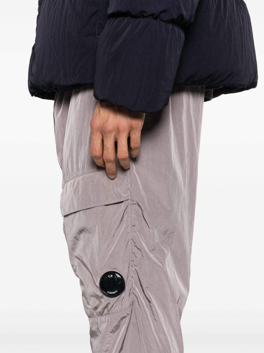 Shop C.p. Company Lens-detailed Trousers In Purple