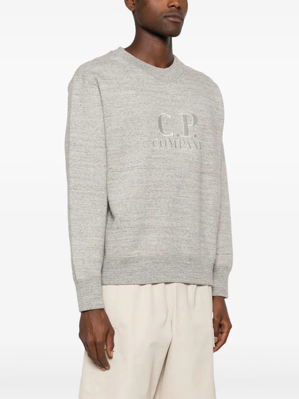 C.P. Company Sweater met geborduurd logo Grijs