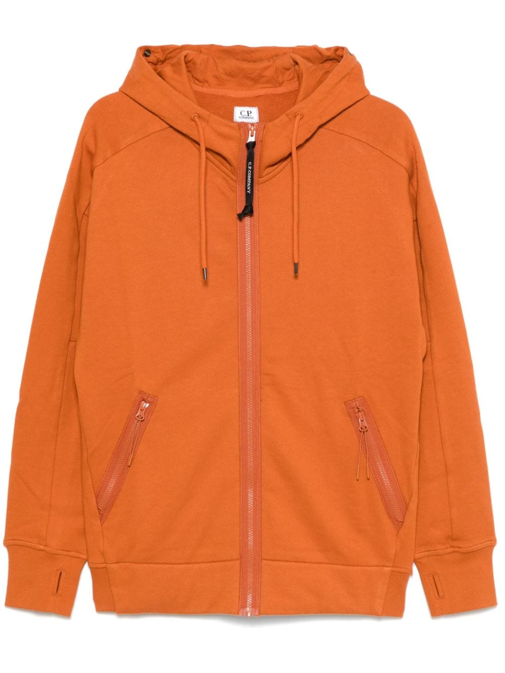 Shop C.p. Company Goggles-detail Hoodie In Orange