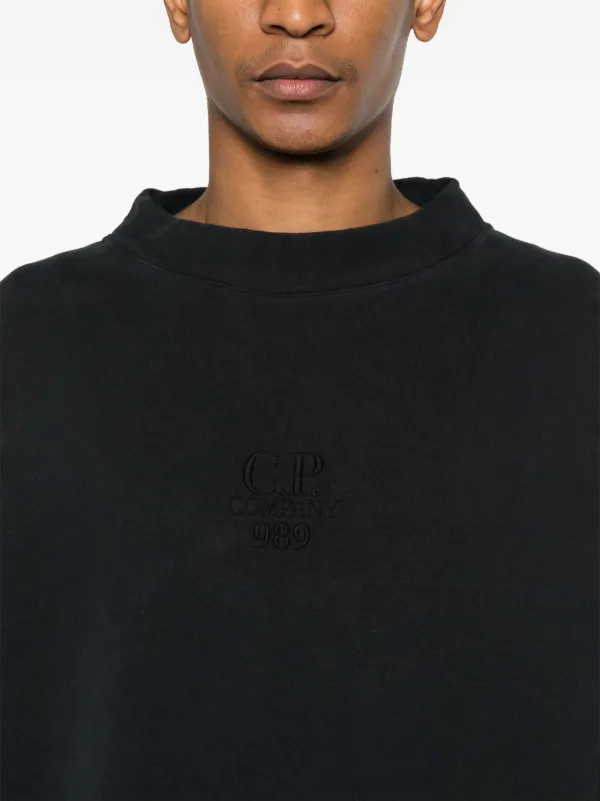 C.P. Company Fleece funnel neck Sweatshirt Blue FARFETCH AO