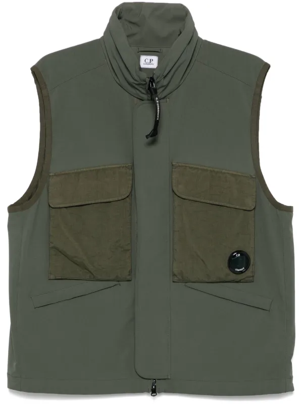 C.P. Company GD Shell Lens detailed Vest Green FARFETCH
