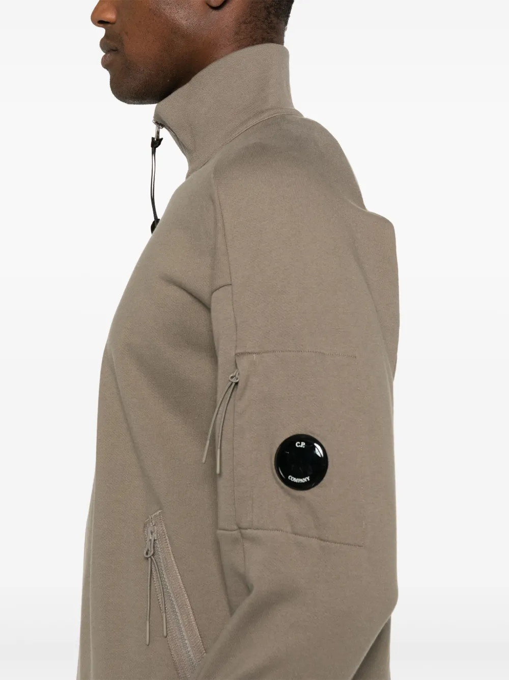 C.P. Company Sweater met Lens-detail Groen