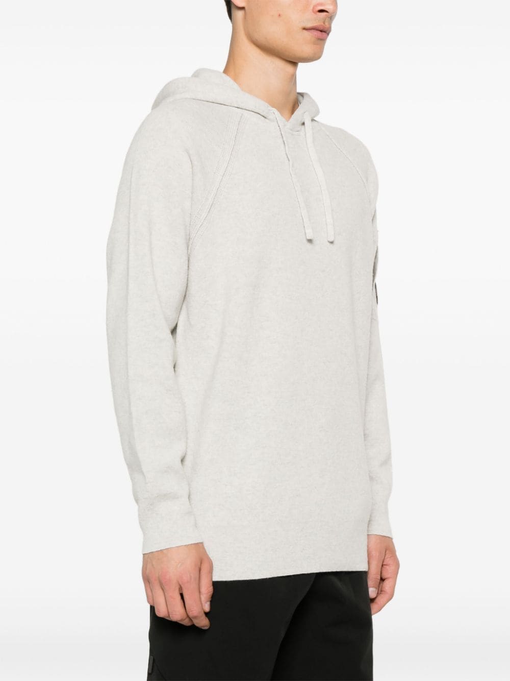 Shop C.p. Company Lens-detail Hoodie In Grey