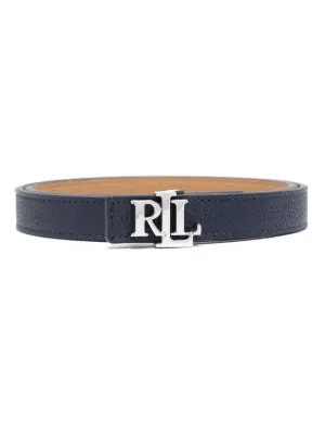 Lauren Ralph Lauren logo-buckle Reversible Leather Belt | Black