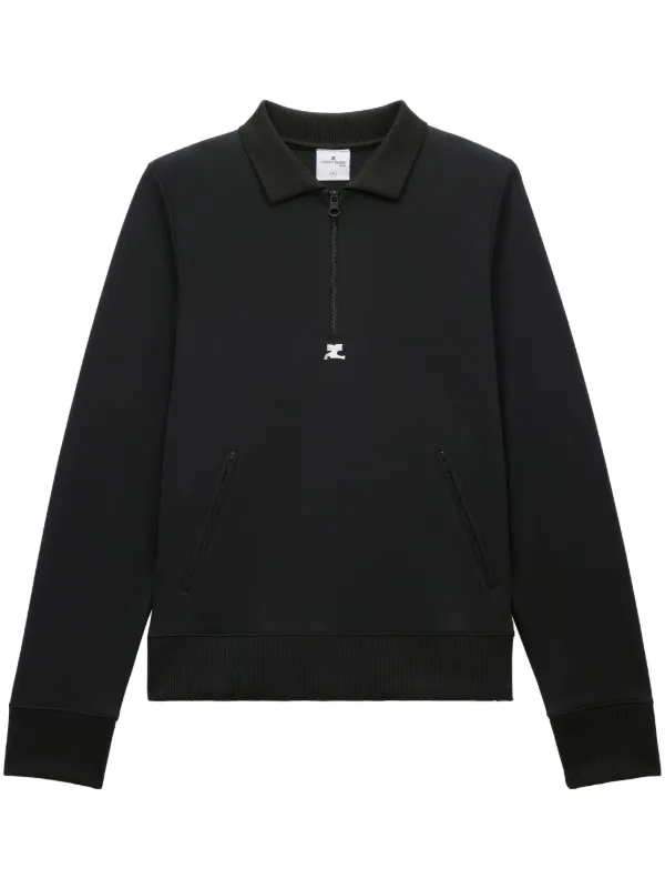 Courrèges ジップ ポロシャツ | ブラック | FARFETCH JP