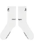 Courrèges logo-print socks - White