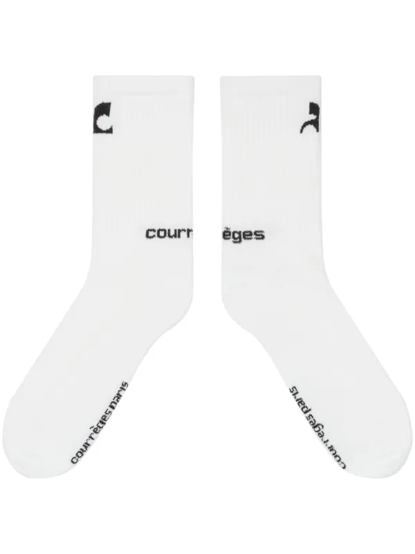 Courrèges ロゴ 靴下 | ホワイト | FARFETCH JP