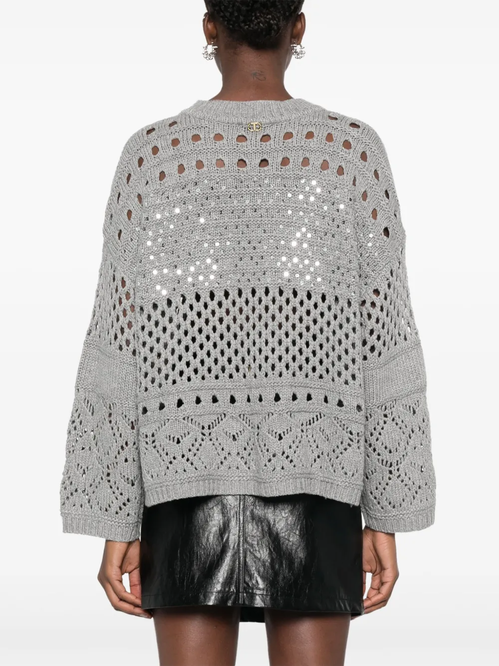 TWINSET Trui met pailletten Grijs