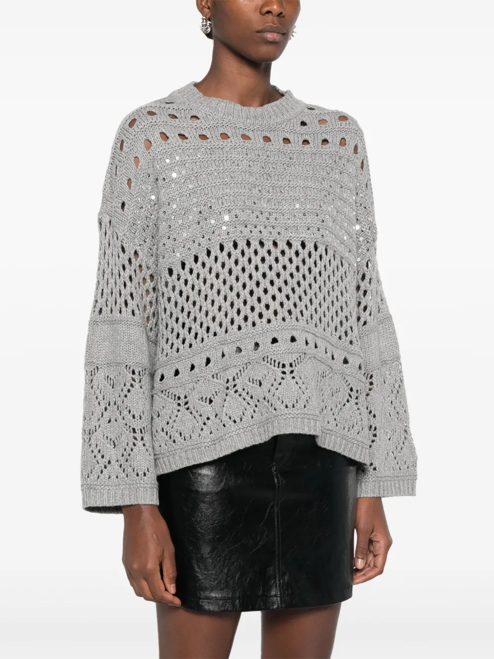 TWINSET Trui met pailletten Grijs
