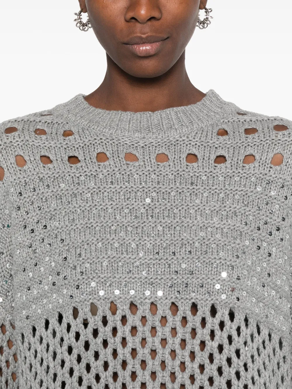 TWINSET Trui met pailletten Grijs