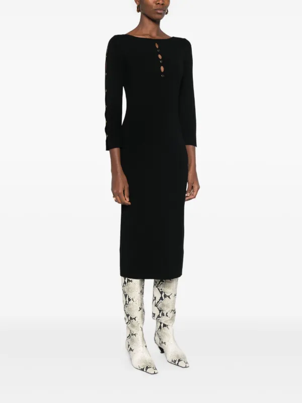 TWINSET cut-out Knit Dress | Black | FARFETCH BN