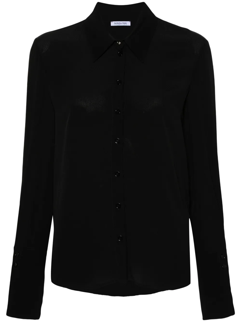 Patrizia Pepe Blouse met geplooid detail Zwart