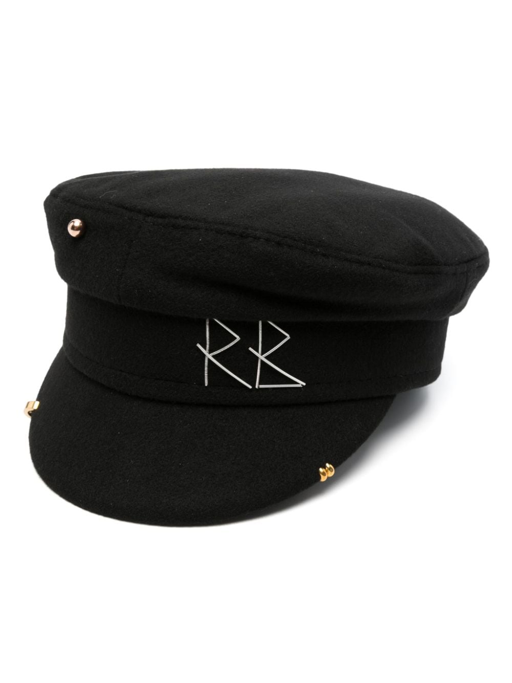 Shop Ruslan Baginskiy Logo-embellished Baker Boy Cap In Black