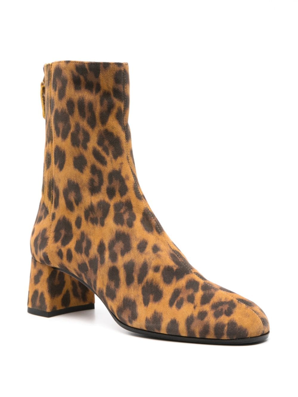 Shop Aquazzura 50mm Animal-print Boots In Brown