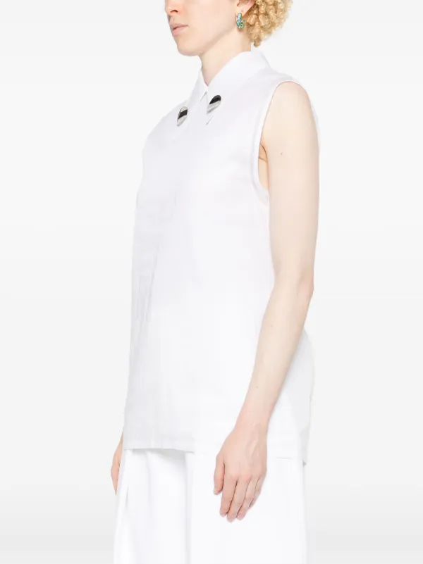 Jil Sander シアーブラウス | ホワイト | FARFETCH JP