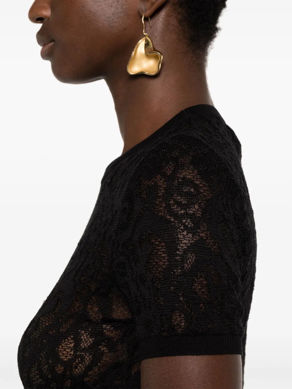 Moschino Top met jacquard Zwart
