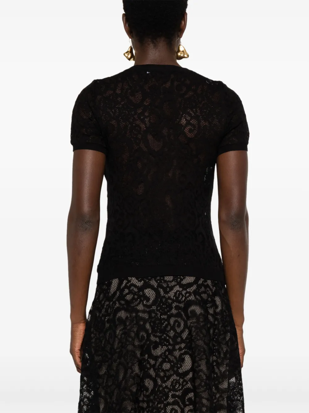 Moschino Top met jacquard Zwart