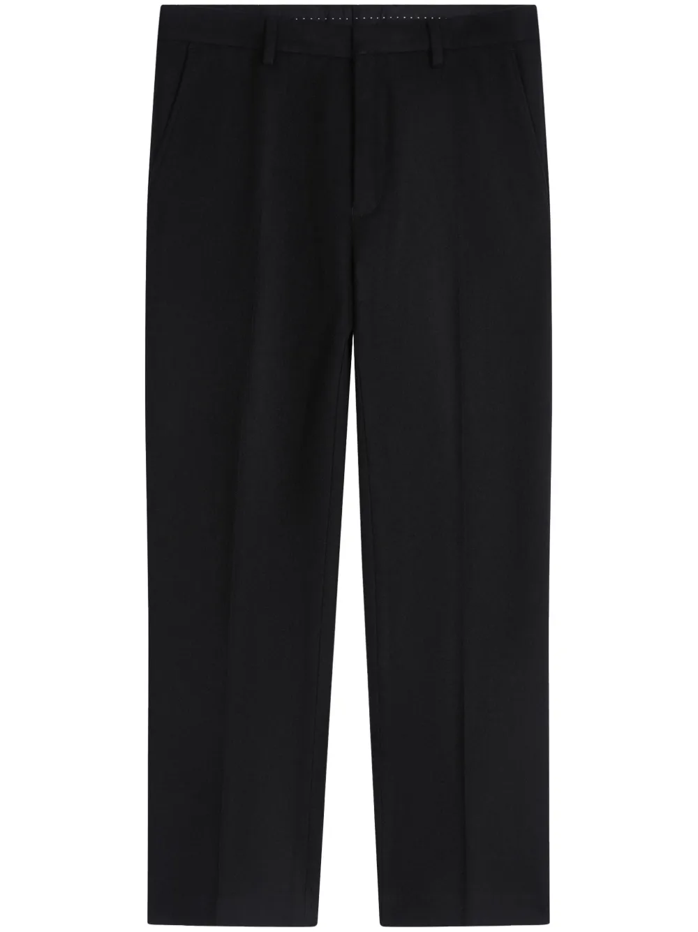 DRIES VAN NOTEN slim wool cropped trousers – Black