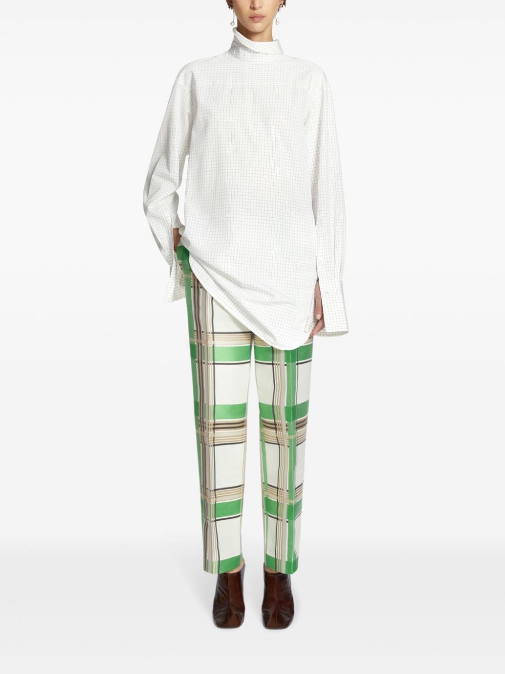 DRIES VAN NOTEN Broek met jacquard print - Groen