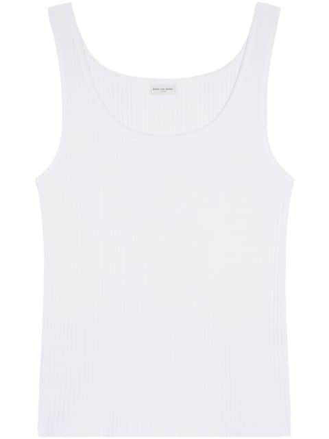 DRIES VAN NOTEN ribbed cotton tank top