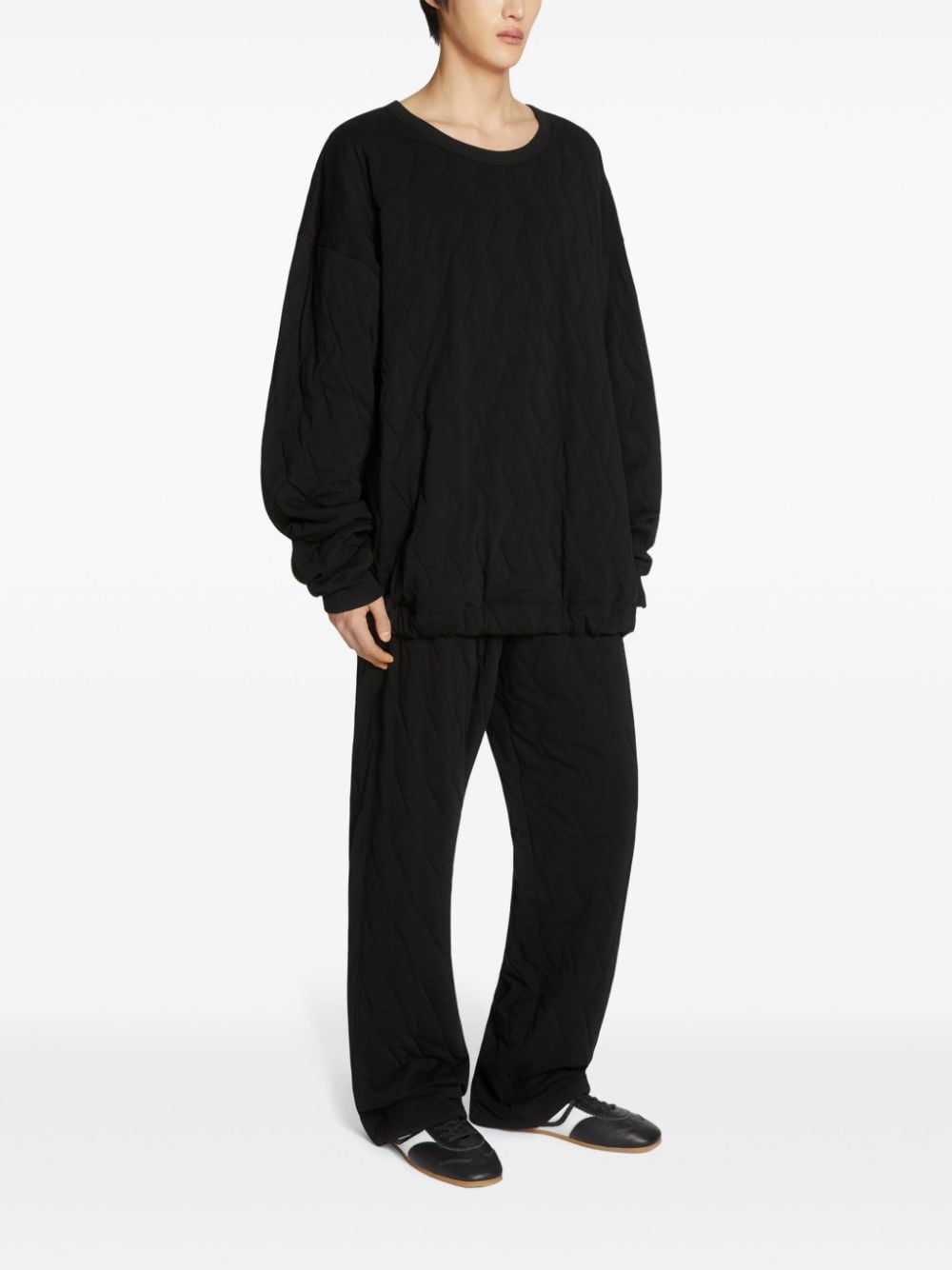 Shop Dries Van Noten Loose Fit Trousers In Black