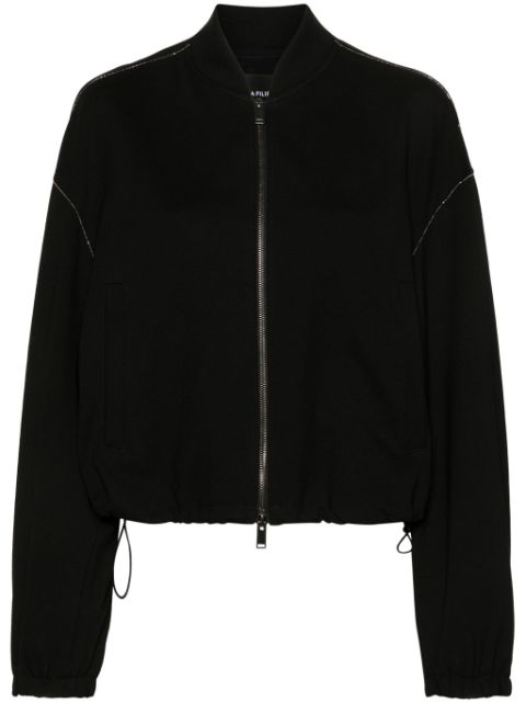 Fabiana Filippi Filo Diamante cropped bomber jacket