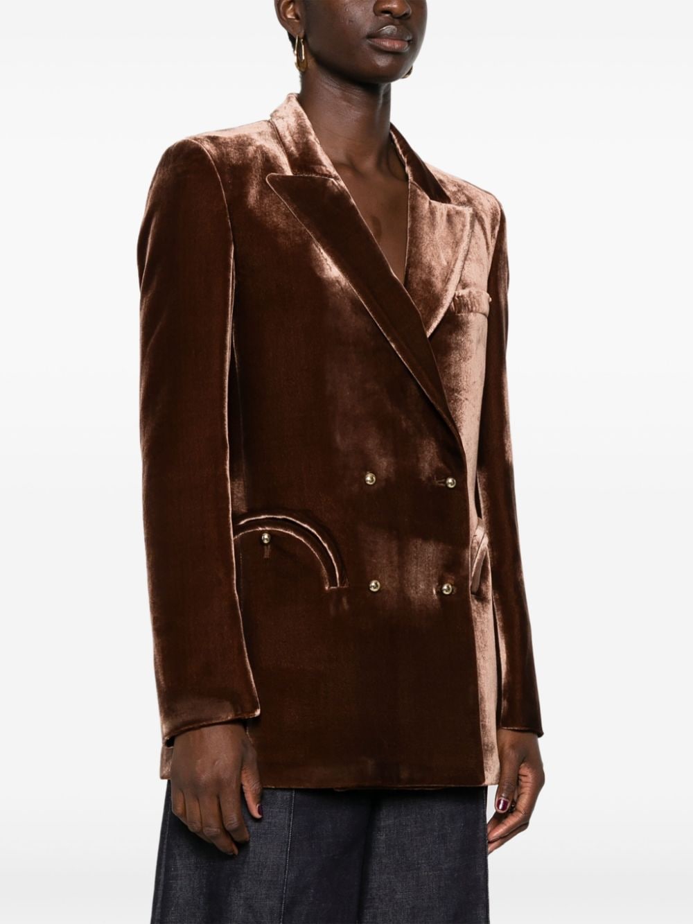 Shop Blazé Milano Afterglow Everyday Blazer In Brown