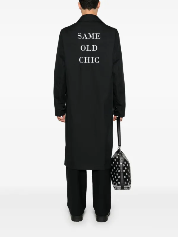 Moschino スローガン コート | ブラック | FARFETCH JP