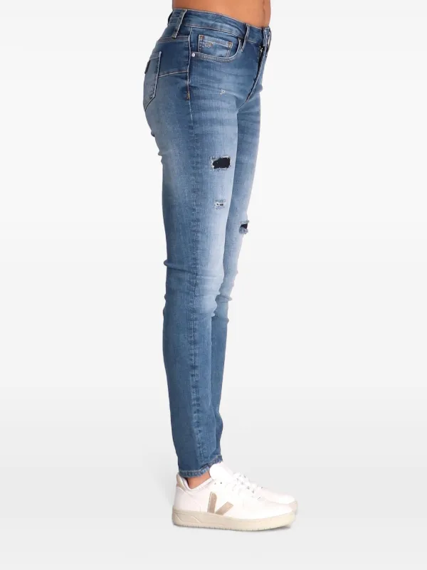 Armani Exchange Distressed Skinny Jeans Blue FARFETCH BH