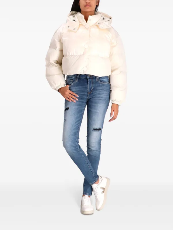 Armani Exchange ダメージ スキニージーンズ | ブルー | FARFETCH JP