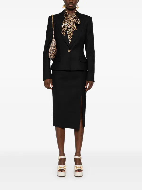 Moschino side-slit Pencil Skirt | Black | FARFETCH