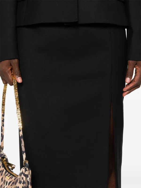 Moschino side-slit Pencil Skirt | Black | FARFETCH