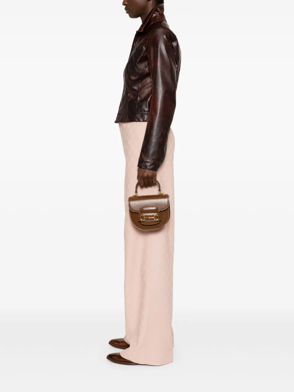 Gucci 1855 Horsebit mini-shopper - Bruin