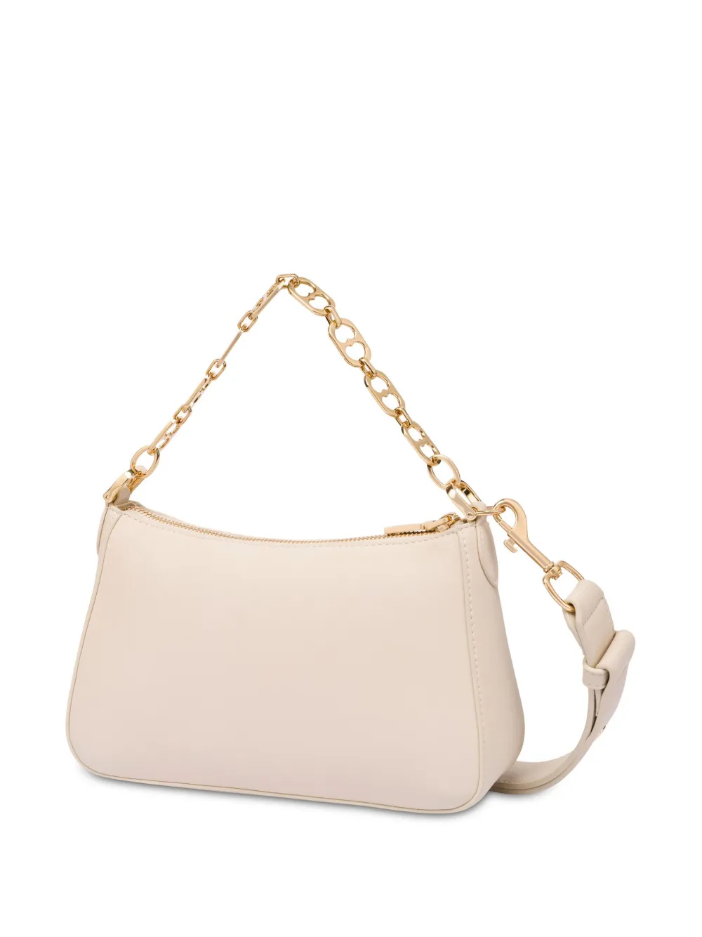 Love Moschino Schoudertas met logoplakkaat - Beige