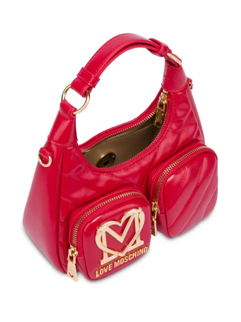 Love Moschino logo-plaque shoulder bag JC4320PP0LKM0 - 2