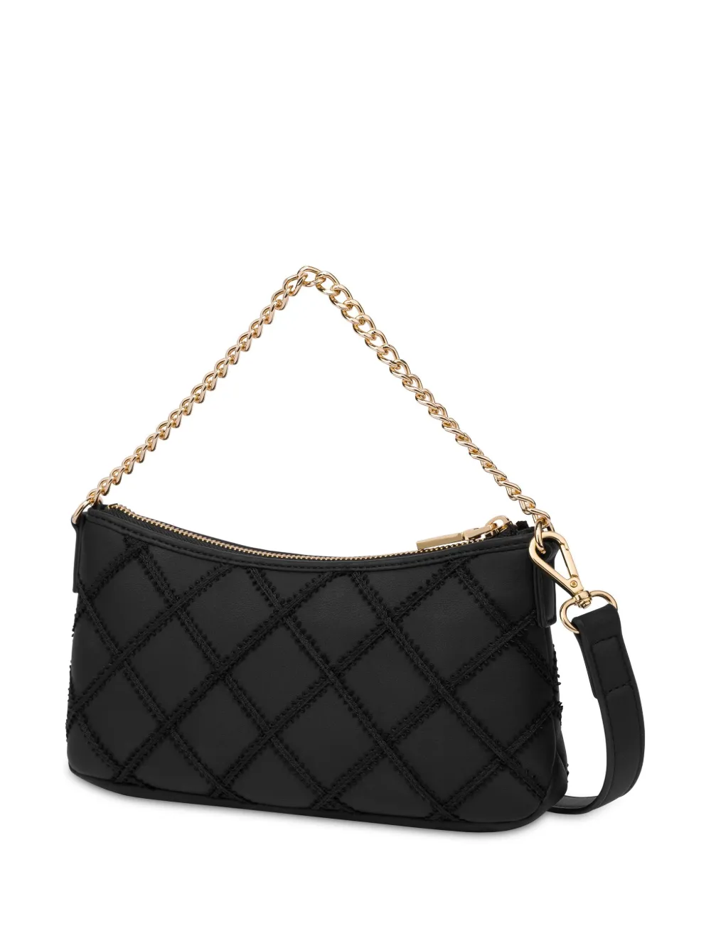 Love Moschino Schoudertas met logoplakkaat - 00A - BLACK