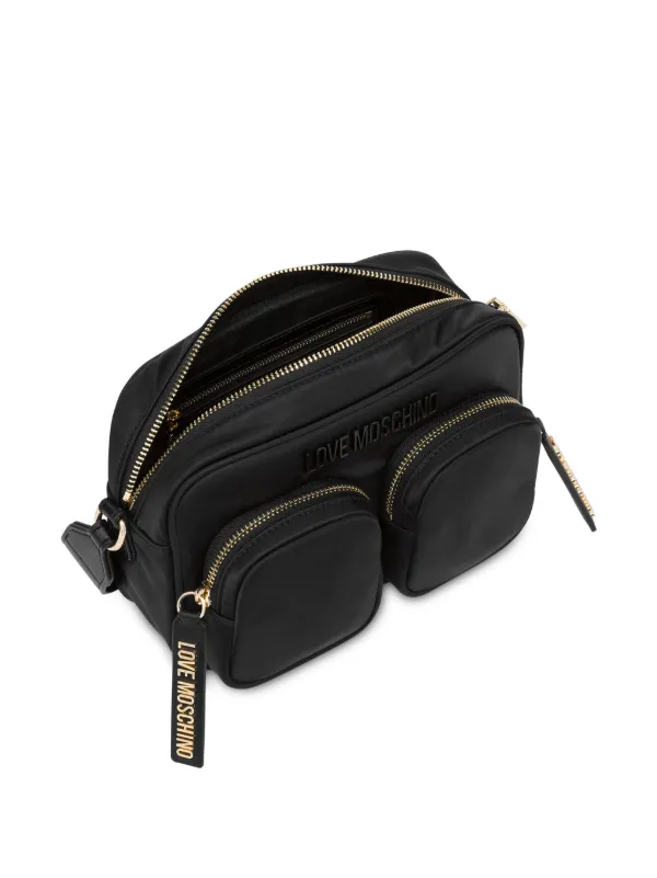 Love Moschino logo lettering Crossbody Bag Black FARFETCH CY
