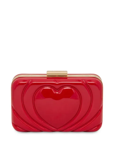 Love Moschino heart-embossed clutch bag Women
