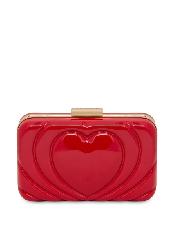 Love moschino red clutch bag cheap