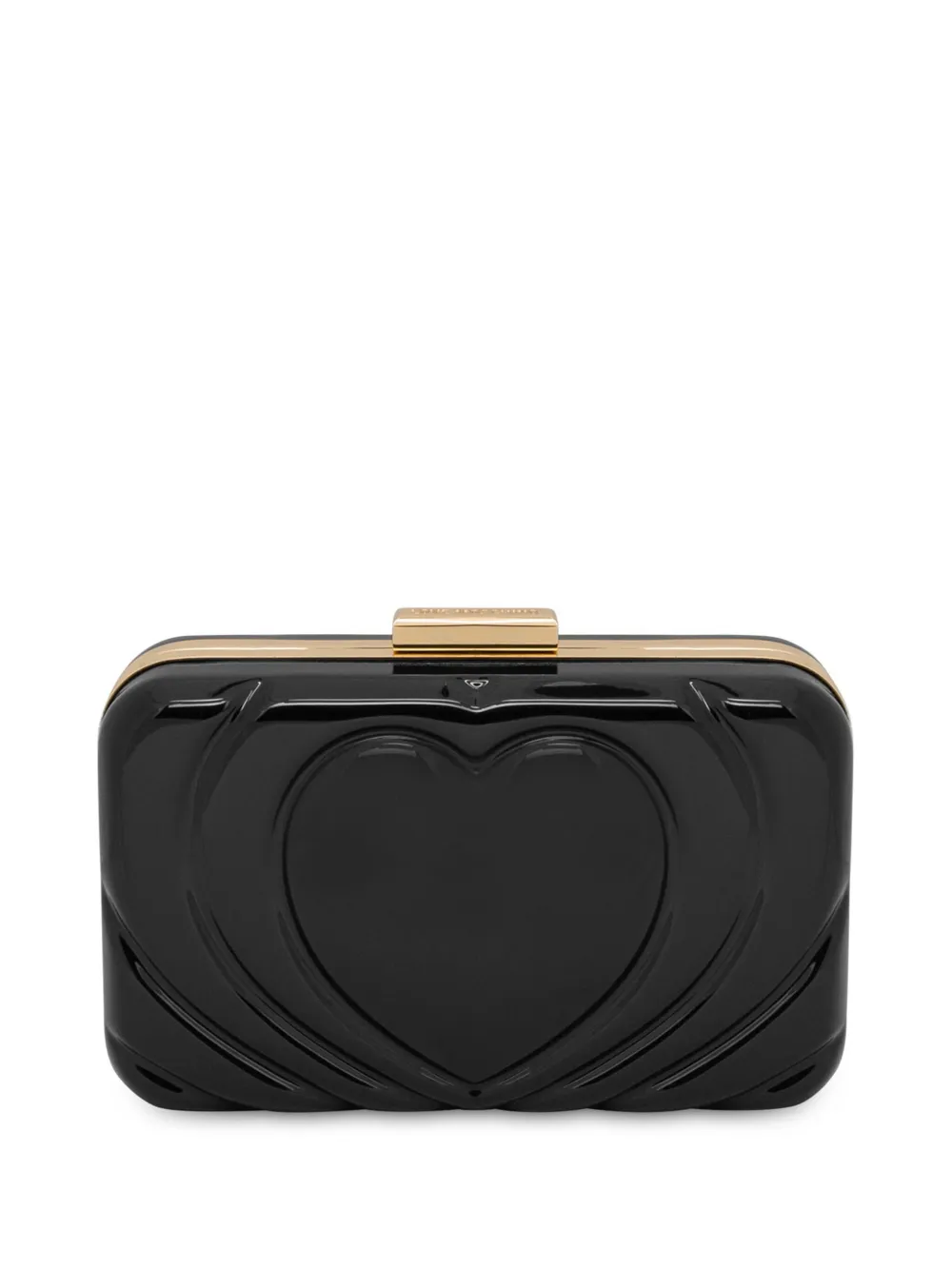 Love Moschino ハートエンボス クラッチバッグ - ブラック Love Moschino ハートエンボス クラッチバッグ - ブラック